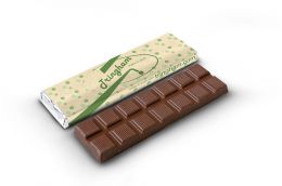 Chocoladereep met recycled papier